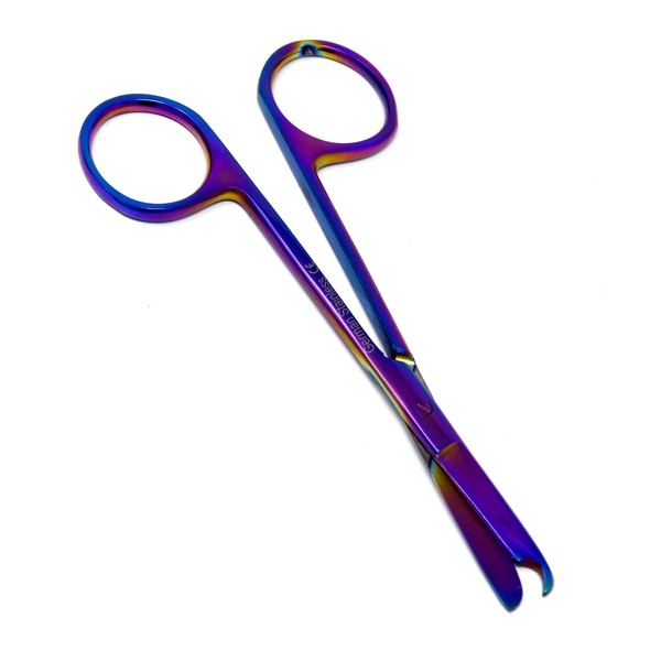 Suture Stitch Scissors 4.5" with Crescent Delicate Hook- Perfect for