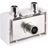 Schwaiger ASV45532 2x TV Broadband Mounting Distributor White