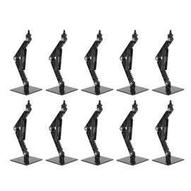 10 Pcs Action Figure Display Holder High Stability Doll Model Support Stand for 6 Inch Action Dolls Models Black