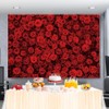 7x5ft Red Rose Floral Backdrop Rose Flowers Wall Background for
