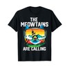 Snowboard Lover Mountain Skier The Meowtains Are Calling cat T-Shirt