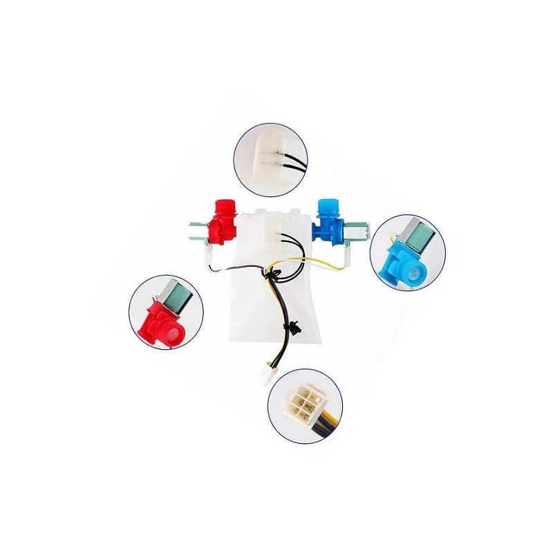Washer Water Inlet Valve Compatible with Admiral ATW4475VQ1, ATW4475VQ0, ATW4475XQ0