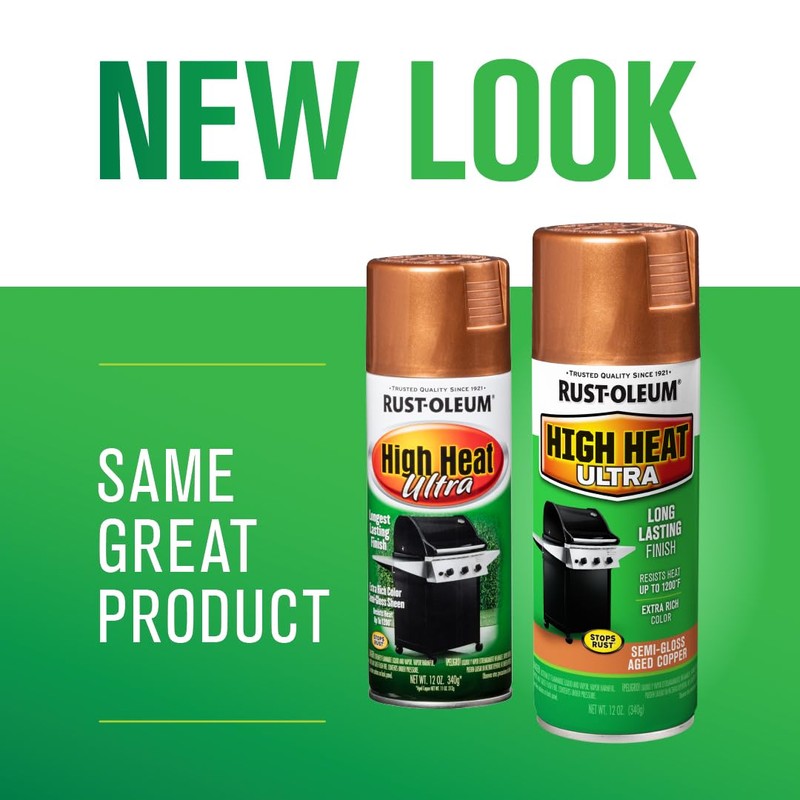 Rust-Oleum 241232 High Heat Ultra Spray Paint, 12 oz, Aged