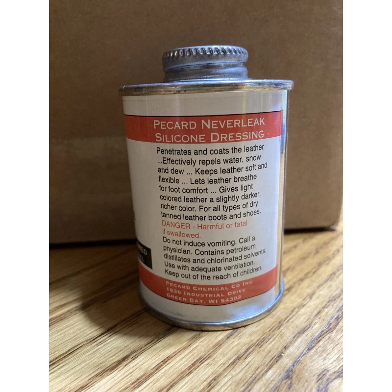 Pecard Neverleak Silicone Dressing Leather Waterproofing 4 oz Boots Preservative