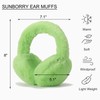 SUNBORRY Womens Fluffy Ear Muffs Earmuffs for Winter, Adjustable, Foldable