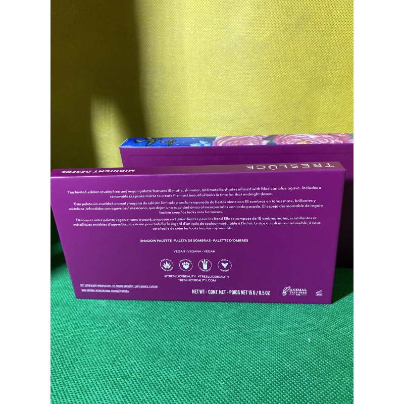 Tresluce Beauty Midnight Deseos 18-shade Eyeshadow Shadow Palette New In