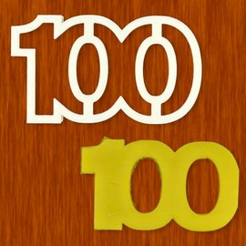 Number 100 Cookie Cutter (2x4") - Made in USA by Mighty Gadget - Perfect for 100th Birthdays and Anniversaries