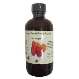 OliveNation Georgia Peach Flavor Fountain, Sugar Free, Water Soluble Beverage Flavoring for Ice Cream, Soda, Baked Goods, Non-GMO, Gluten Free, Kosher, Vegan - 4 ounces
