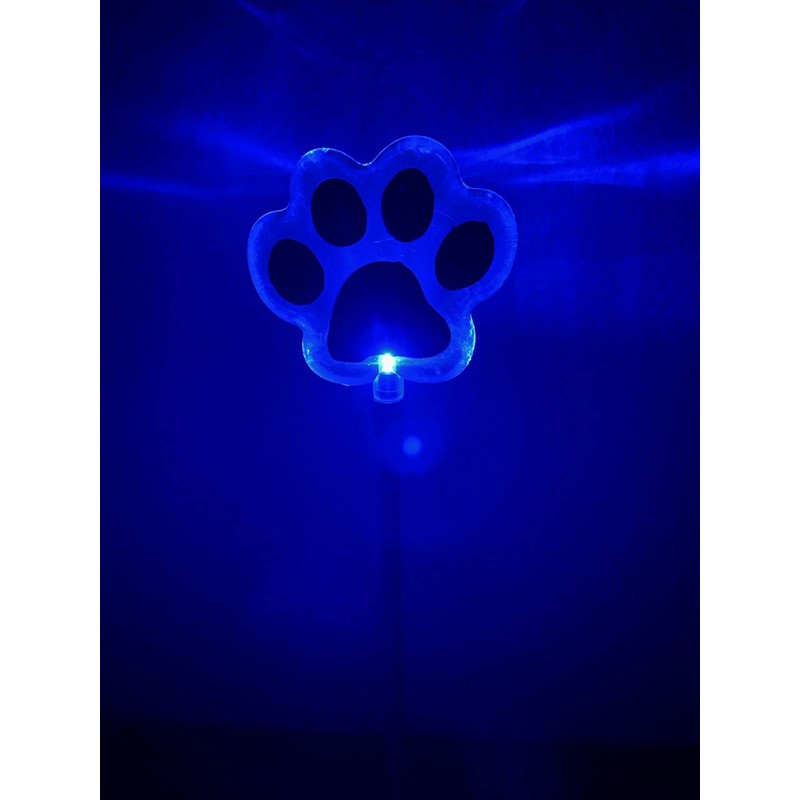 JAYXC HOME Set of 2 Clear Acrylic Dog Paw Solar