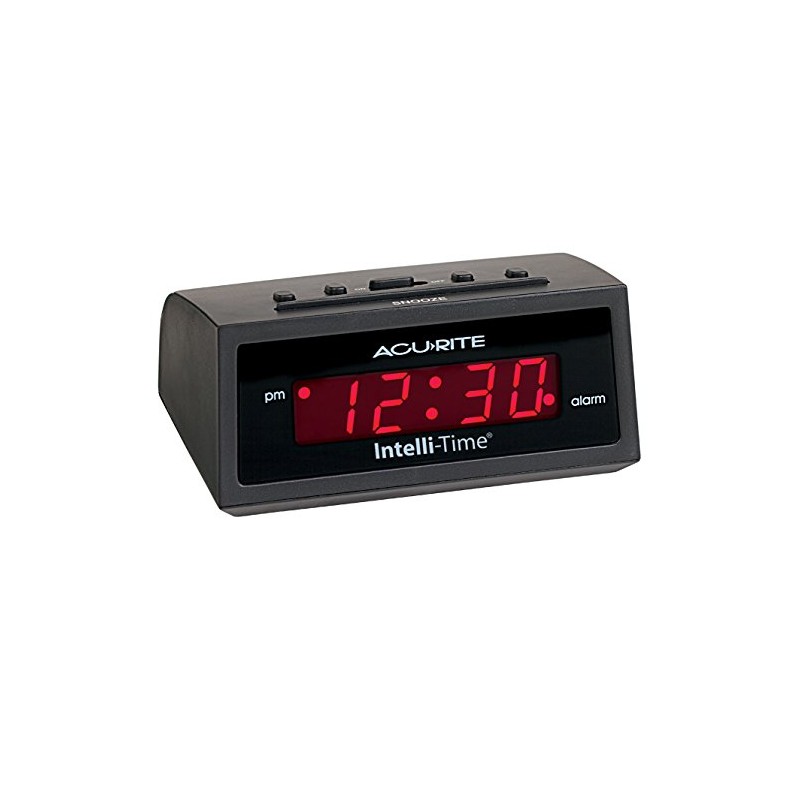 AcuRite 13002 Intelli-Time Digital Alarm Clock 5-inch