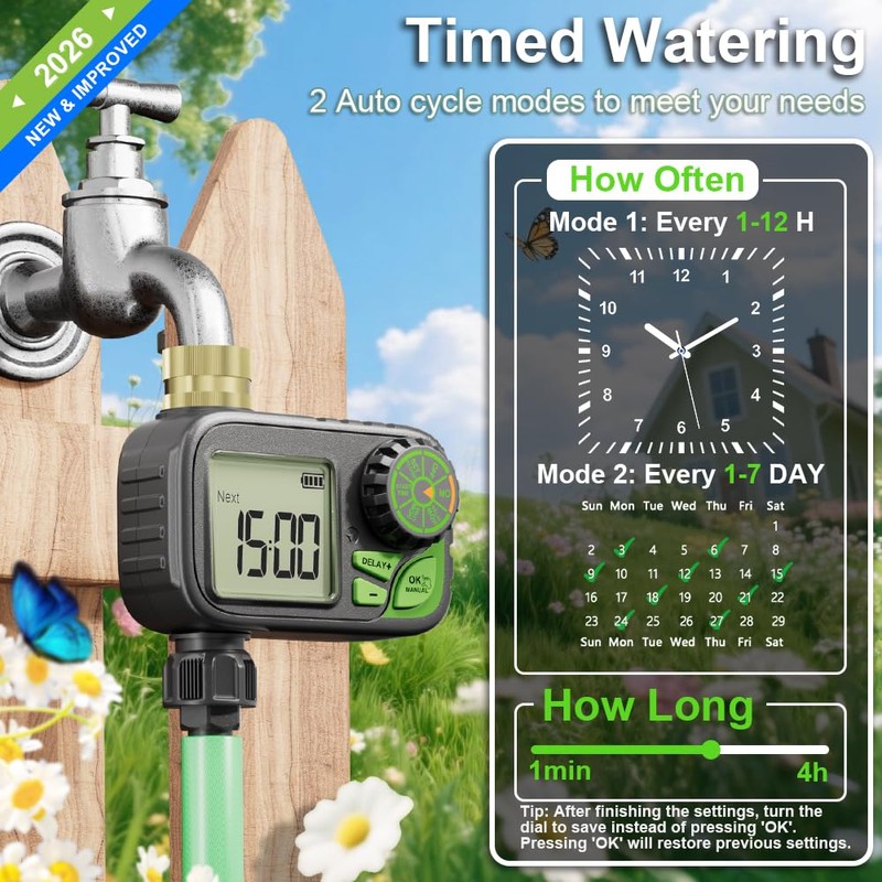 Sprinkler Timer, Digital Water Hose Timer Irrigation Controller