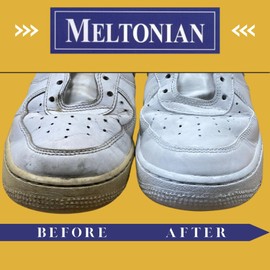 Meltonian Shoe Whitener - Paint and Polish - White Shoe Paint for Soles, Leather, Vinyl, Canvas, Nylon and More and Liquid White Shoe Polish Restores with Sponge Applicator, 75ml