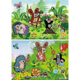 Ravensburger Children's Puzzle - 05090 Garden Party with Friends - Puzzle for Children from 3 Years, with 2 x 12 Pieces, Yellow