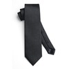 HISDERN Black Ties for Men Hankerchief Funeral Tie and Pocket
