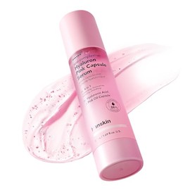 Hanskin Hyaluron Pink Capsule Serum – Ácido hialurónico de 6 capas para hidratación profunda, brillo de la piel de vidrio y resplandor rosa | Soporte 