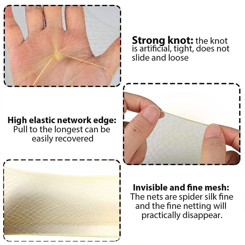 50 Nylon Invisible Hair Net 20" for ballet, sleep, women,