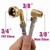 Dishwasher Installation Kit, 3/8 Inch Compression, 3/8 Inch MIP Elbow,