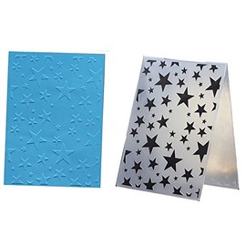 arriettycraft Star Plastic Embossing Folder for Scrapbook DIY Album Card Tool Plastic Template … (Star)