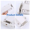 2 Pcs White Push to Open Door Catches,Spring Release Push