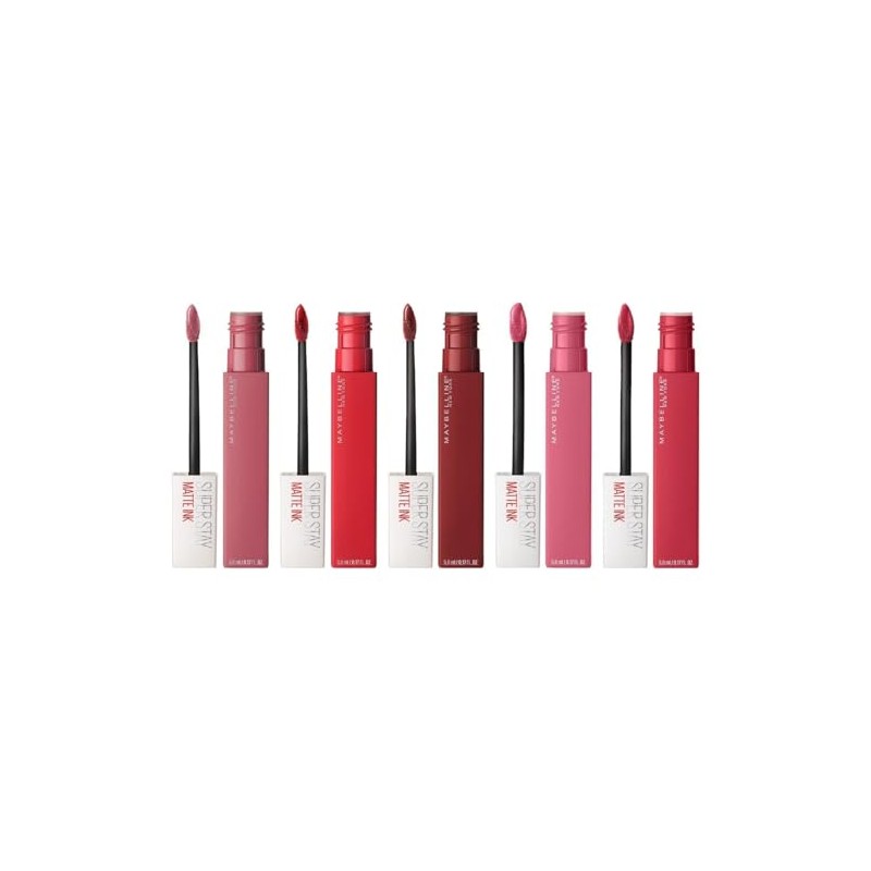 Maybelline 5 pack labiales liquidos matte larga duracion superstay matte