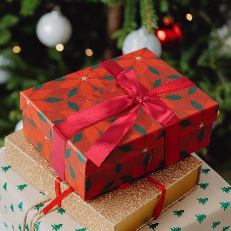 Christmas Ribbon Red Green Satin Ribbon Gift Ribbon