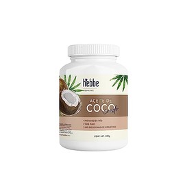 HEBBE - Aceite De Coco Para Uso Exclusivamente Cosmético 500 g | Hidratante Para Todo Tipo De Piel | Nutre Cabello Y Cuero Cabelludo | Ideal Para Elaborar Productos Naturales