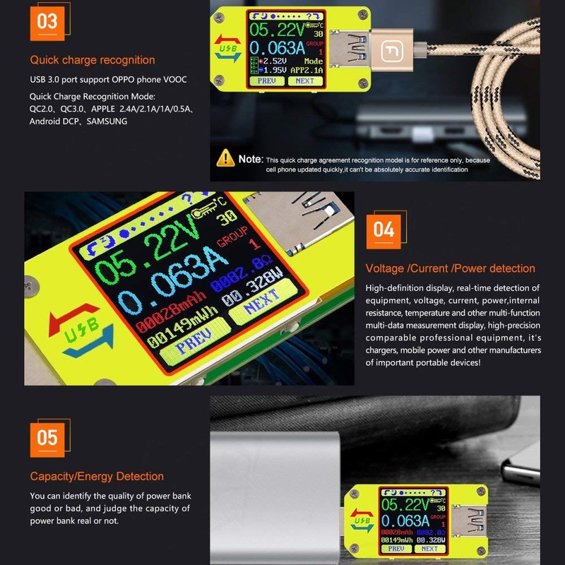 DollaTek UM34C USB Meter Tester Voltage Current Bluetooth Charger Voltmeter