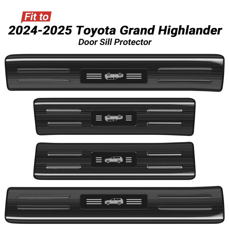 Hellet 4PCS Car Door Sill Protector for Toyota 2024 2025