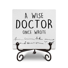 Personality Doctor Gift Hospital Office Farmhouse Living Room Shelf Desk Wooden Signs Decor for Friends Coworker Humor Birthday Funny Wooden Sign Gift, 5 x 5 inches-E58