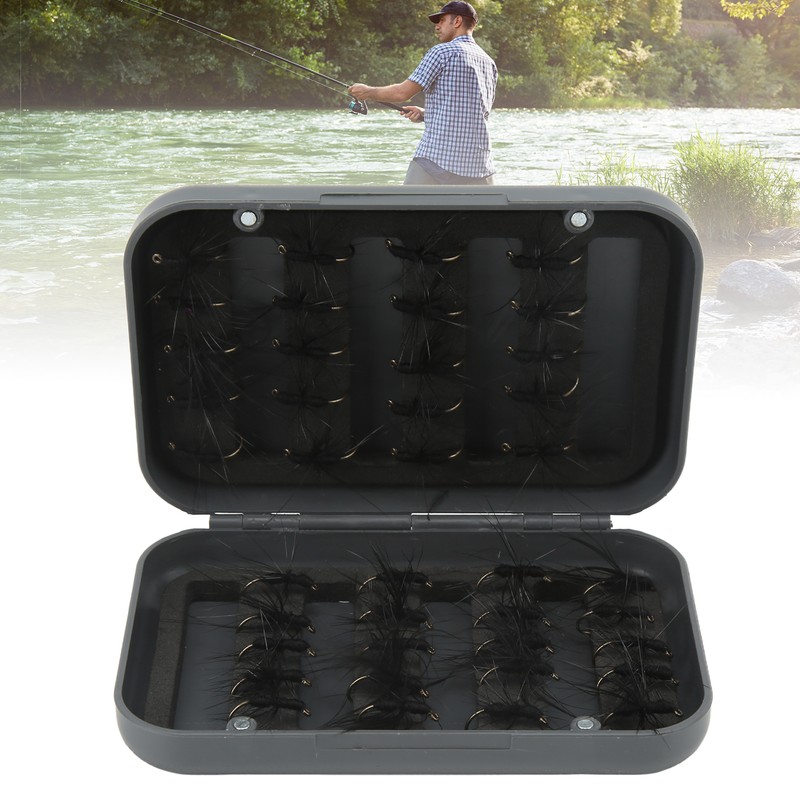 40PCS Fly Fishing Flies Kit Realistic Black Ant Hand Knitting