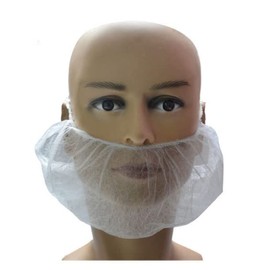 Losuya Disposable Soft Nylon Beard Covers Honeycomb Beard Nets White Pack of 50