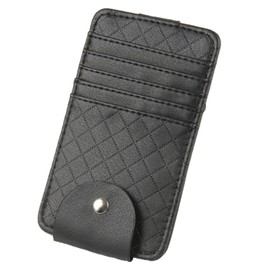 fogman Sun Visor Pocket Storage Holder Card Sunglasses Parking Ticket Multifunctional Sunshade (Black)