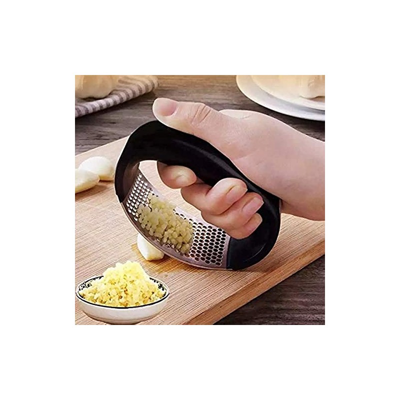 Garlic Press Crusher Rocker - Stainless Steel Garlic Mincer Garlic
