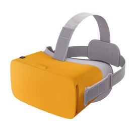 VR Headset for Phone, Anti-Blue Eyes Protected HD Lenses - Amber Yellow