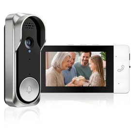 KEPEAK Doorbell Camera Wireless, Video Door Bell Battery with Monitor