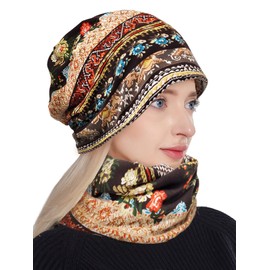 Nanwansu Chemo Caps for Women Slouchy Beanies Sleep Hats 3 Pack a