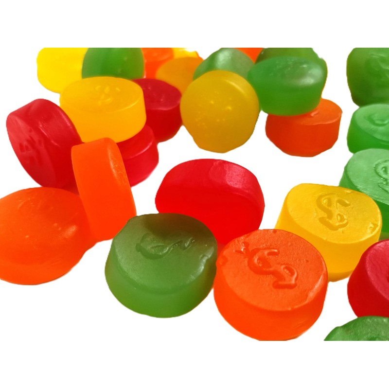 Assorted Gummy Juju Coins - 2 lbs of Cherry Orange