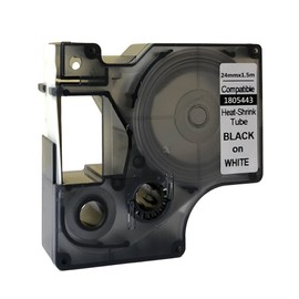 NEOUZA Compatible for DYMO Rhino IND Industrial Heat-Shrink Tube Label Tape Length 1.5m (24mm, Black on White)