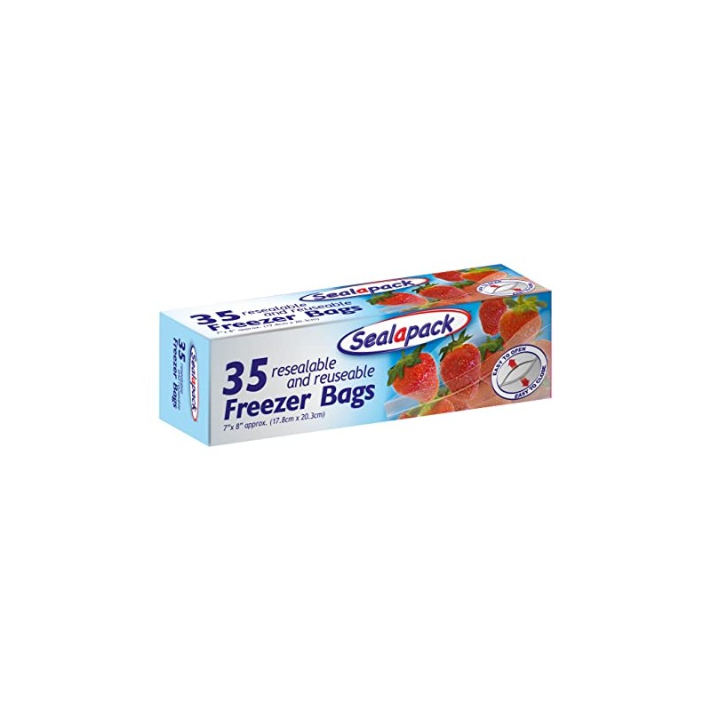 Sealapack Food And Freezer Bags, Resealable & Reuseable Pack Of