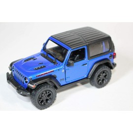 KiNSMART - Jeep Wrangler Rubicon Off Road 4x4 5 inch 1:34 Scale Die Cast Model Replica Toy Car (Blue Hardtop)