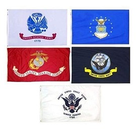 Wholesale Lot of 3x5 ft 5 Branches Military Set Flags 3'x5' Banner Grommets