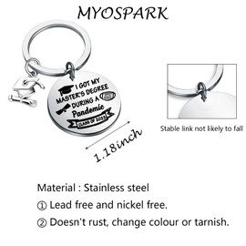 Masters Degree Gift Pandemic Graduation Keychain 2022 Masters Degree MBA College Graduation Gift (UK Masters Degree KC), 1.18inch