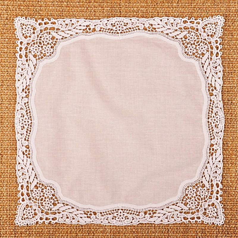 Milesky - Pañuelo de boda blanco de algodón puro, suave