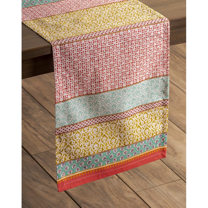 Maison d' Hermine Spring/Summer Table Runner, 100% Cotton, Decorative, Washable