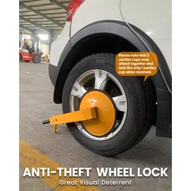 SIXIWANZI 2 Pack Adjustable Anti Theft Trailer Wheel Lock, Heavy Duty Car Tire Boot Lock for Cars Trucks SUVs