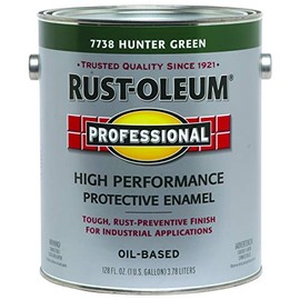 RUST-OLEUM 7738-402 Professional Gallon Enamel Coating, 1 Gallon (Pack of 1), Greens|Gloss Hunter Green, 128 Fl Oz