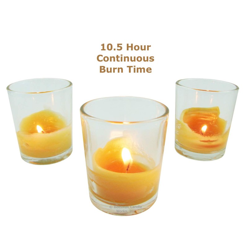 Beeswax Candle Works, 10-Hour Votives (Pack of 6) 100% USA