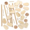 Baker Ross Flower Wooden Windmills - Pack of 5, Easter