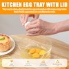 Egg Holder for Refrigerator,3-Layer Deviled Egg Container with Lid and