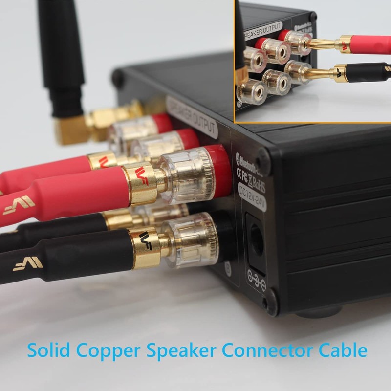 UCINNOVATE Banana Plug Coated 13 AWG Gold Plated Speaker Cable